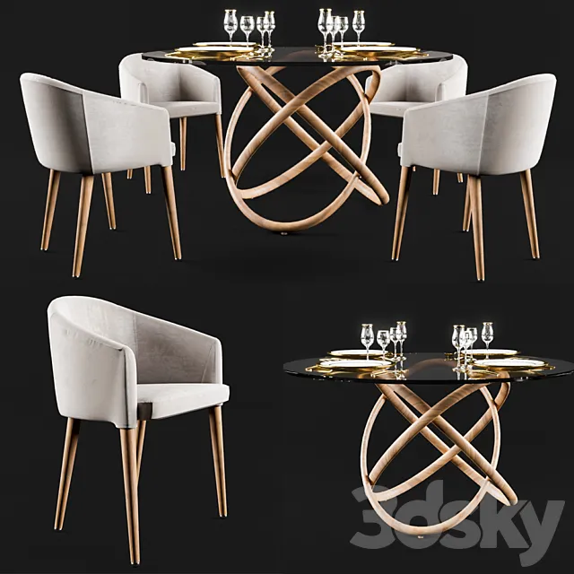 Angel Cerdá dining set 3DModel