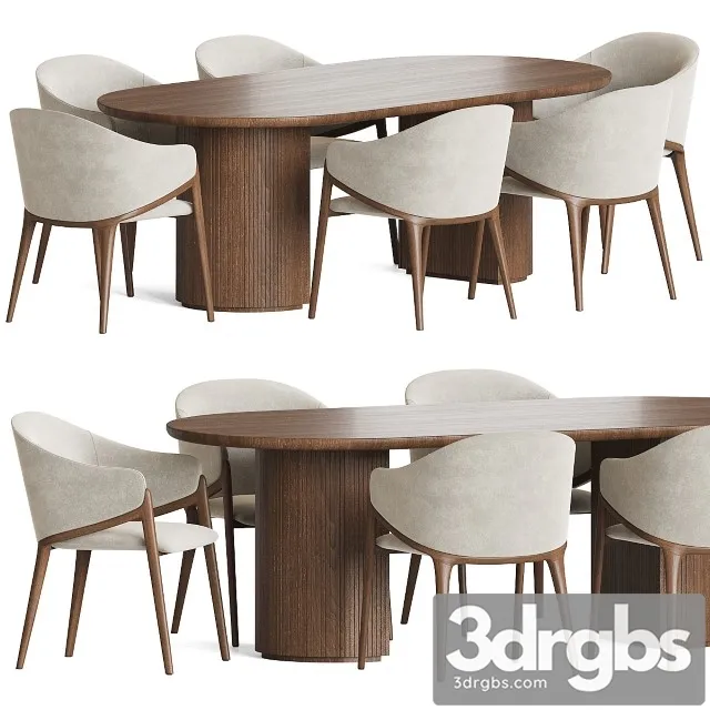 Angelcerda Chair Moon Table Dining Set 3D Model Download Angelcerda Chair Moon Table Dining Set 3D Model Download