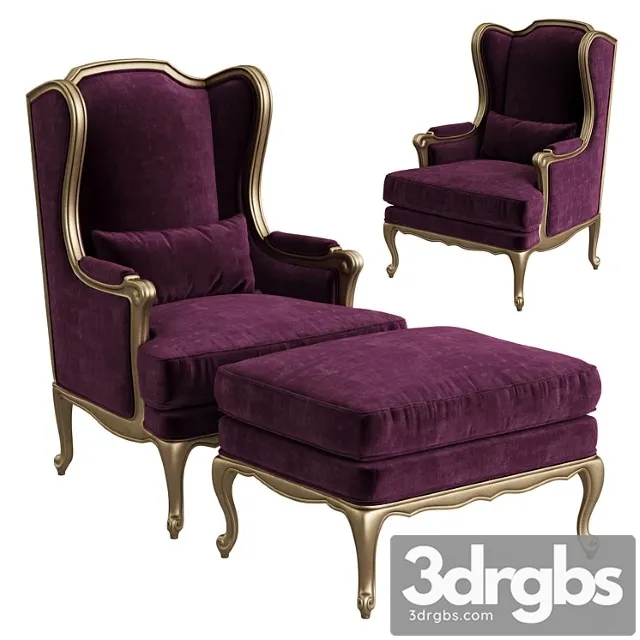 Angelo cappellini armchair art. 589 3D Model Download Angelo cappellini armchair art. 589 3D Model Download