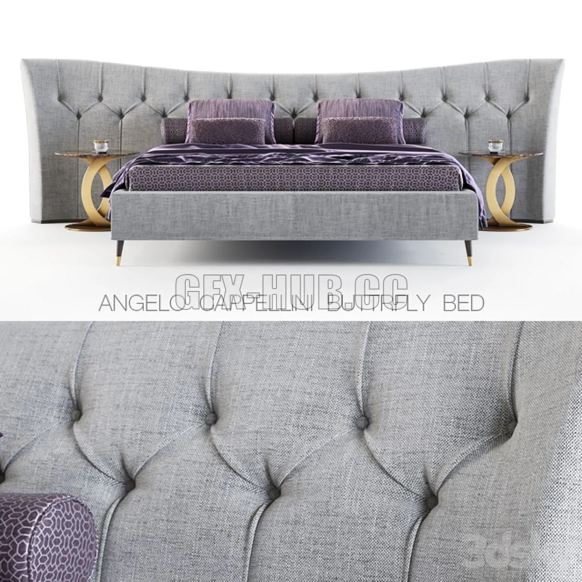 Angelo Cappellini Butterfly bed 3D Model