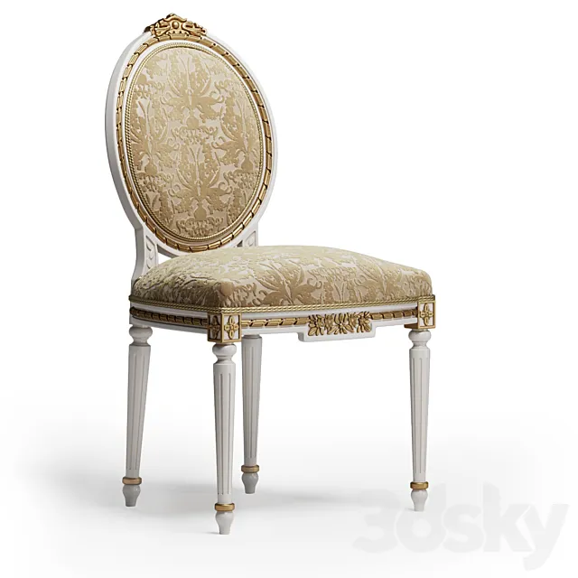 Angelo Cappellini Degas Chair art. 724 3D Model