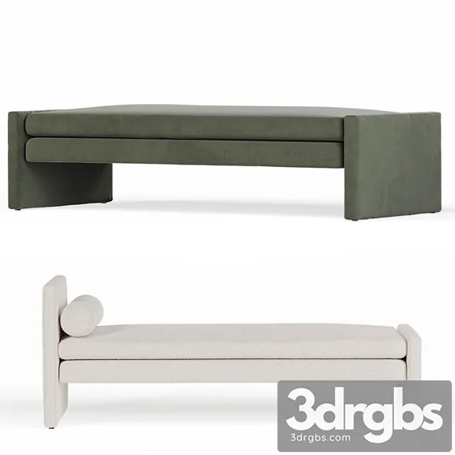 Angle Bench Segment Daybed Trnk 3D Model Download