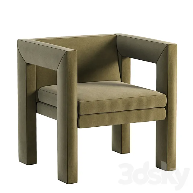 Angle Ii Armchair 3D Model