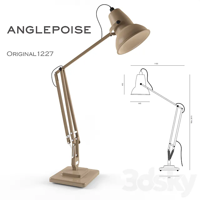 Anglepoise Original1227 3D Model Anglepoise Original1227 3D Model