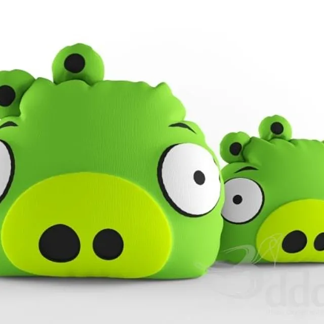 Angry Bird Pillow Green 3D Model Angry Bird Pillow Green 3D Model