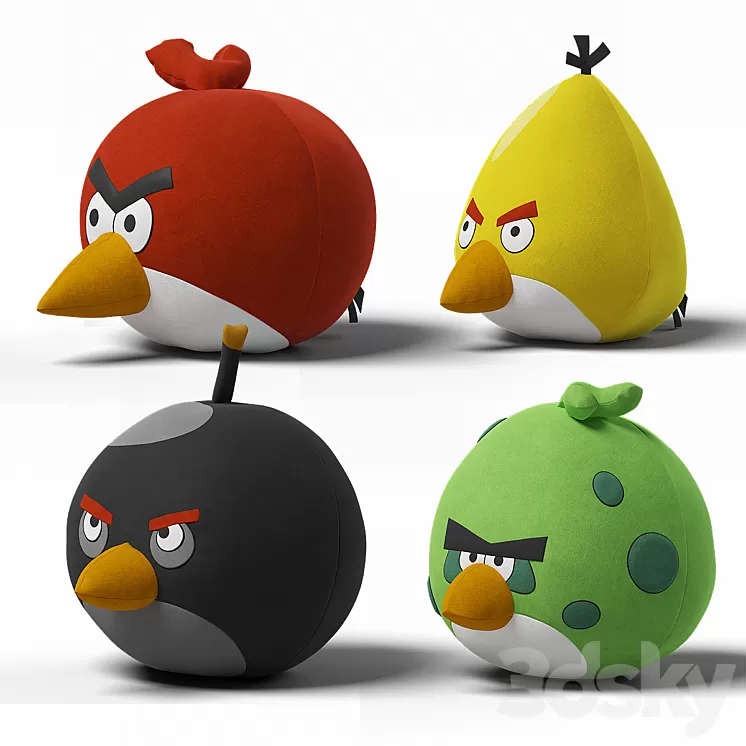 Angry Birds Toys 3D Model