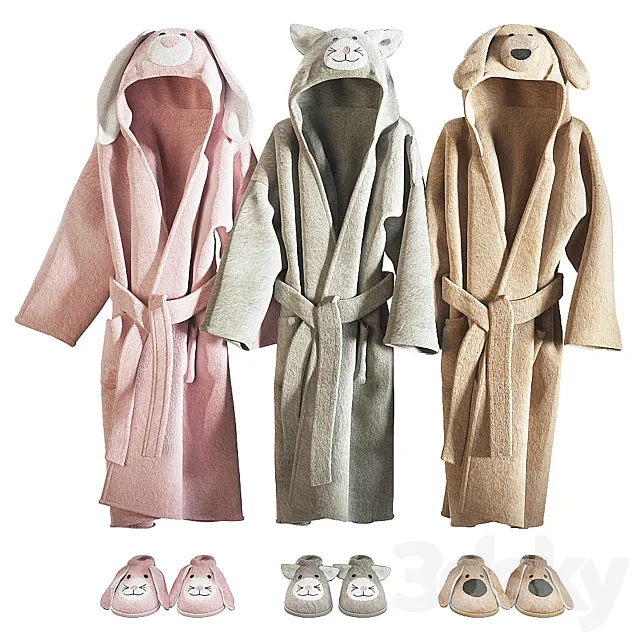 Animal bathrobe by RESTORATION HARDWARE 3DModel