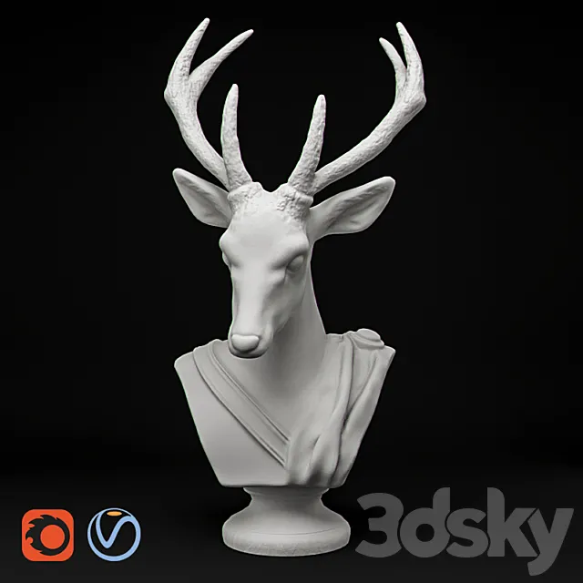 Animal Bust – Noble 3D Model