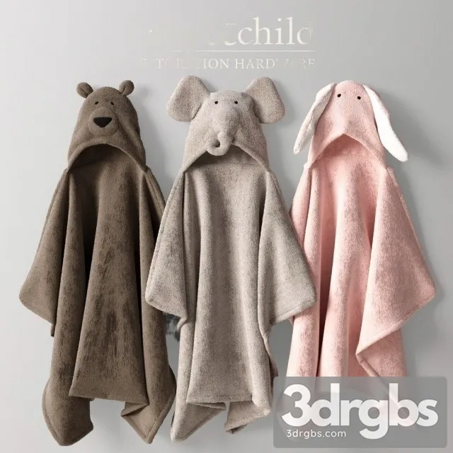 Animal Hooded Towels 3D Model Download