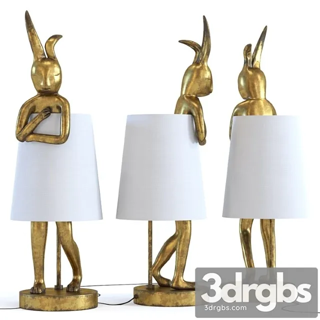 Animal rabbit gold 3D Model Download