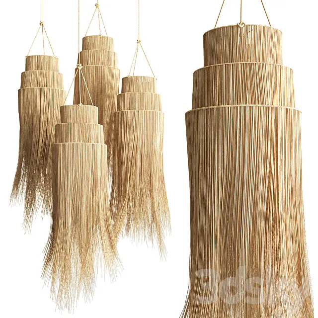 Anisha 3 Tier Alang Pendant 3D Model