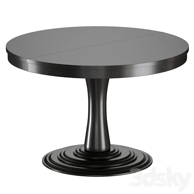 “Aniston Black 45 “”Round Extension Dining Table (Crate and Barrel)” 3D Model Free Download