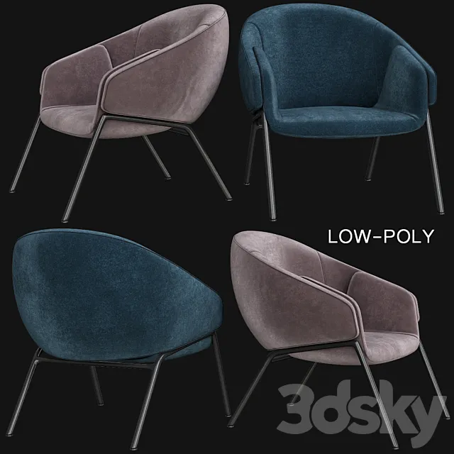 ANITA Poltrona in tessuto 3DModel