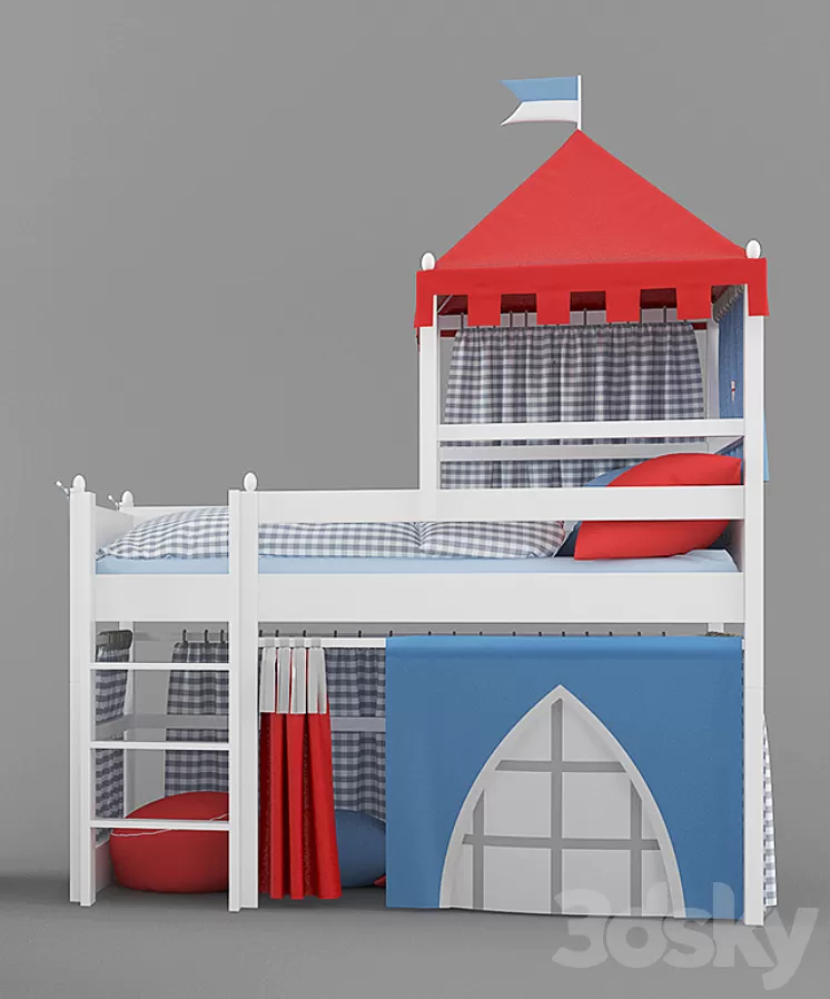 Annette Frank Ritterburg Bed 3D Model Annette Frank Ritterburg Bed 3D Model