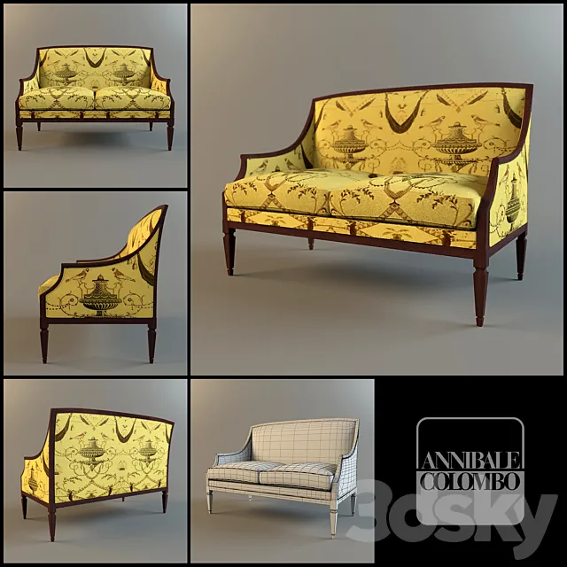 Annibale_Colombo (Time) _A_1087-2Seater_sofa 3D Model Annibale_Colombo (Time) _A_1087-2Seater_sofa 3D Model