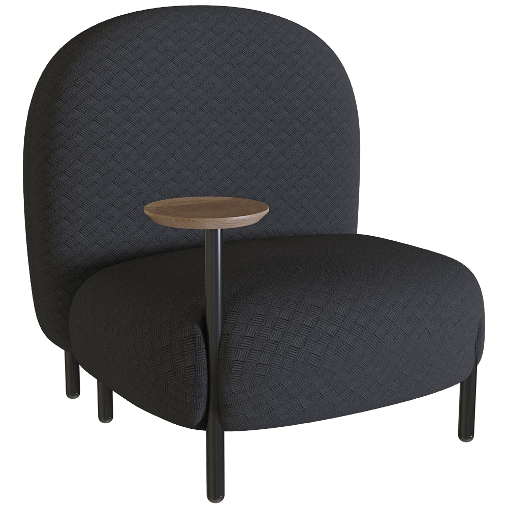 Annud – Lounge chair Balloon with integrated side table 3D Model