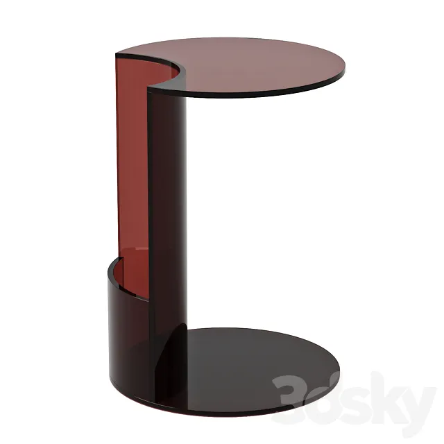 Ansel Acrylic Side Table 3D Model