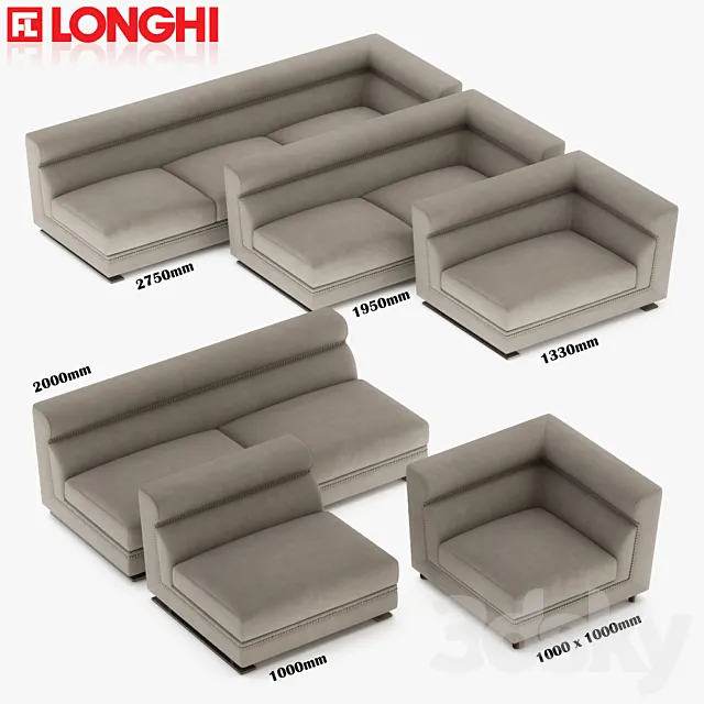 Ansel – Longhi – Sectional Sofa 3DModel