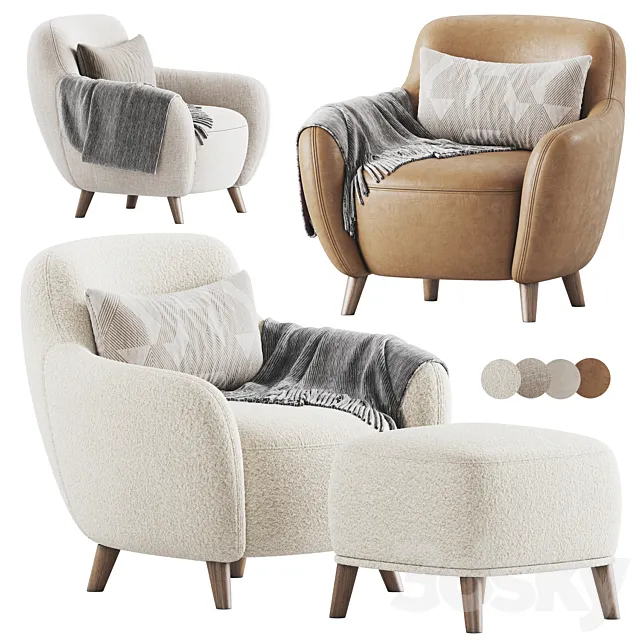 Ansil Armchair by divan.ru 3D Model Ansil Armchair by divan.ru 3D Model