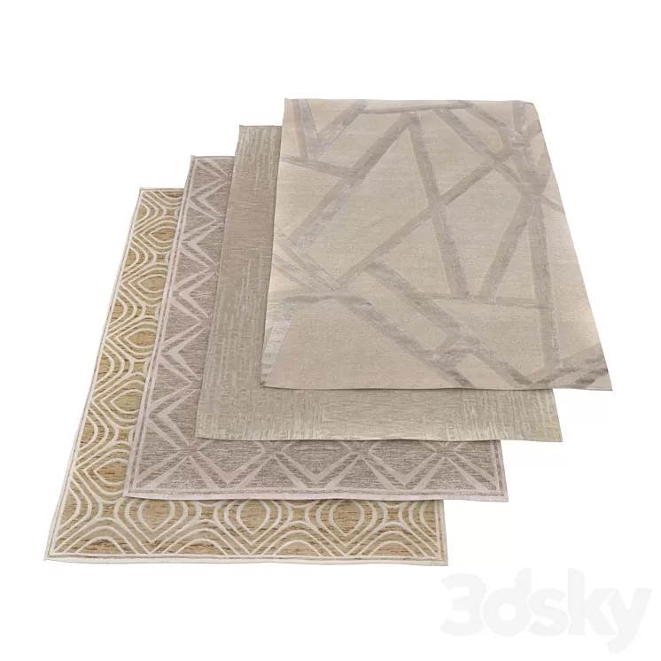 Ansy carpets set 1 3D Model