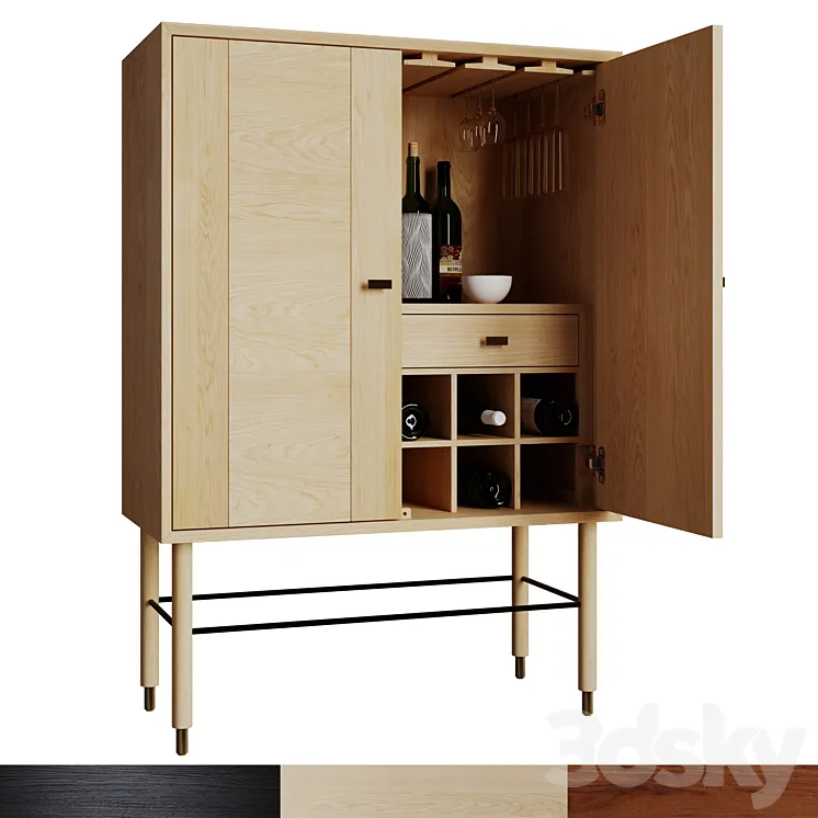 Anthropologie Avalene Bar Cabinet 3D Model Free Download