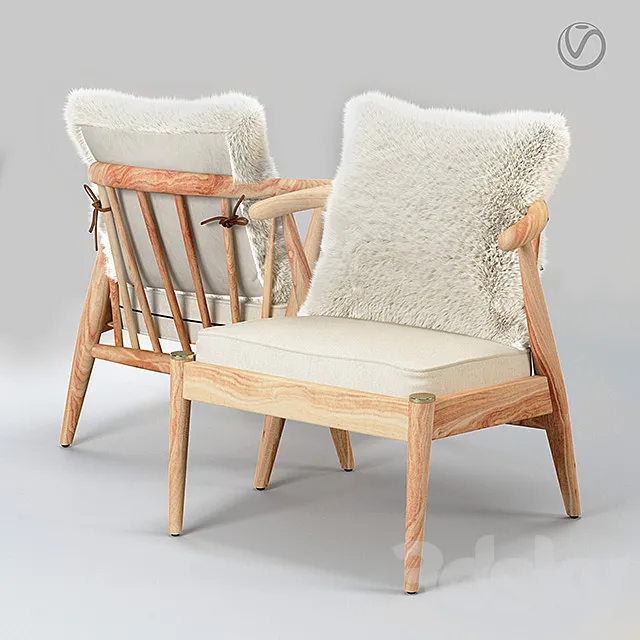 Anthropologie corbyn accent chair 3DModel