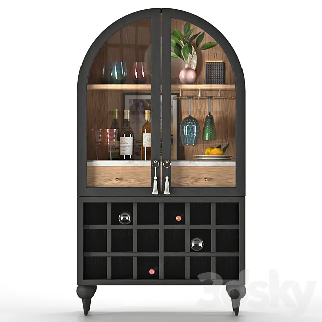 Anthropologie Fern Bar Cabinet 3D Model