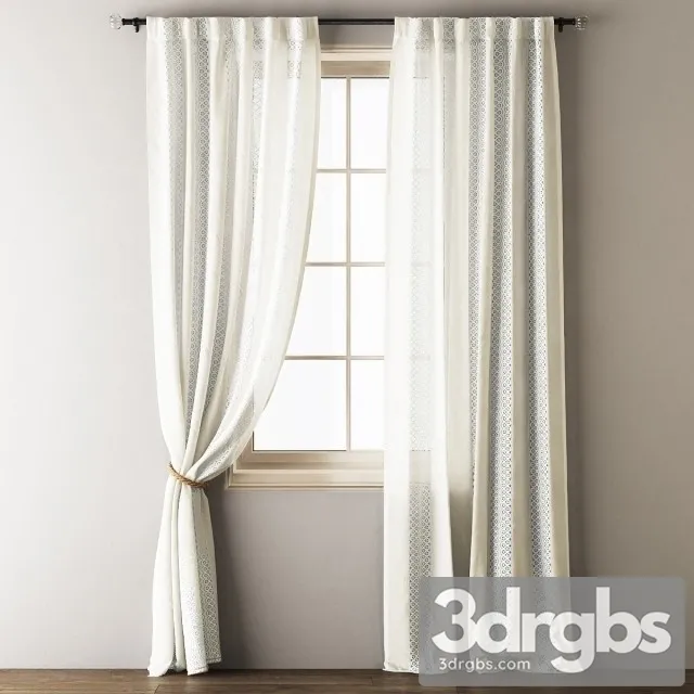 Anthropologie Lace Curtains 3D Model Download