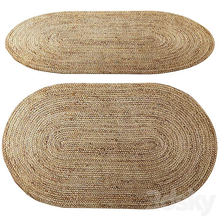 ANTHROPOLOGIE Lorne Oval Rug 3D Model Free Download