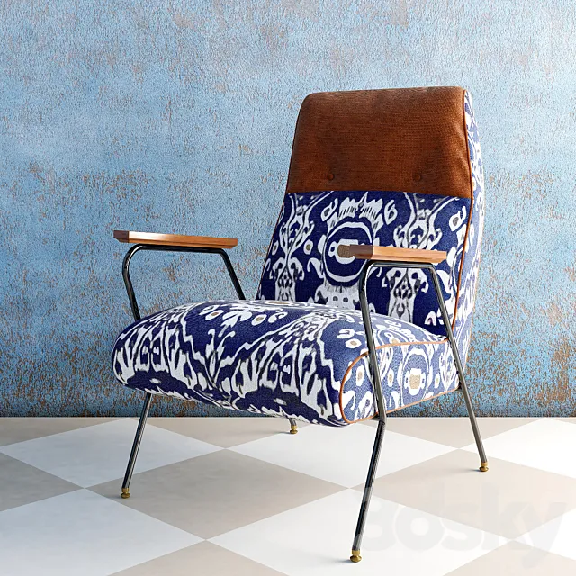 Anthropologie Midnight Ikat Chair 3DModel