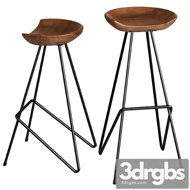 Anthropologie perch stool 2 3D Model Download