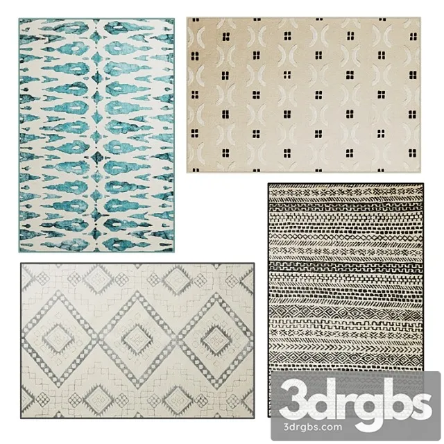 Anthropologie rug set 1 3D Model Download Anthropologie rug set 1 3D Model Download