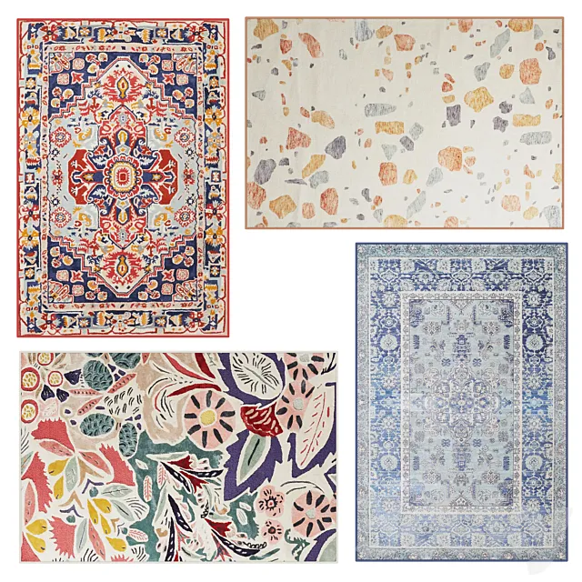 Anthropologie Rug set 4 3D Model Anthropologie Rug set 4 3D Model