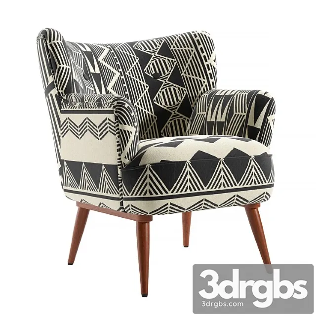 Anthropologie Ulla Petite Accent Armchair 3D Model Download Anthropologie Ulla Petite Accent Armchair 3D Model Download