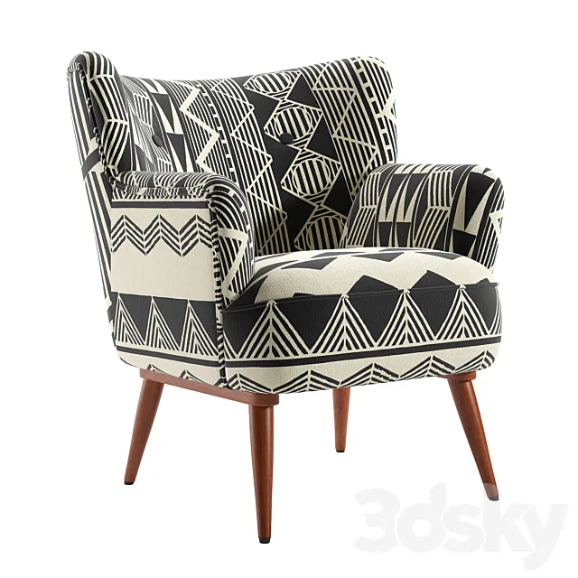 Anthropologie Ulla Petite Accent Armchair 3DModel
