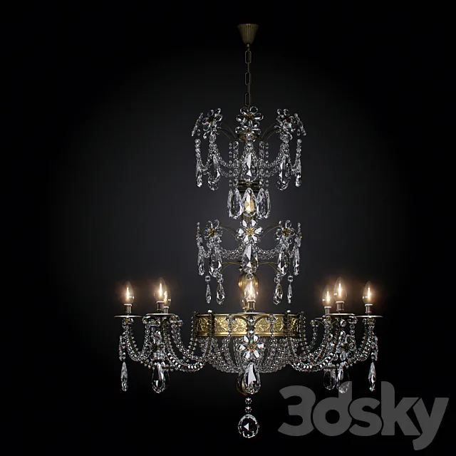antique chandelier 3D Model antique chandelier 3D Model