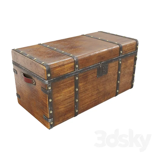 Antique Chest 1 3D Model Antique Chest 1 3D Model
