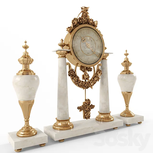 Antique Clock 3DModel Antique Clock 3DModel