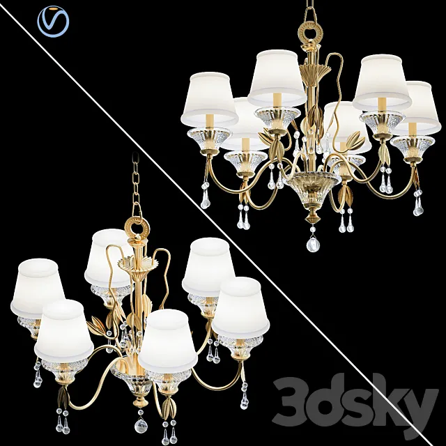 Antique gold chandeliers 3DModel