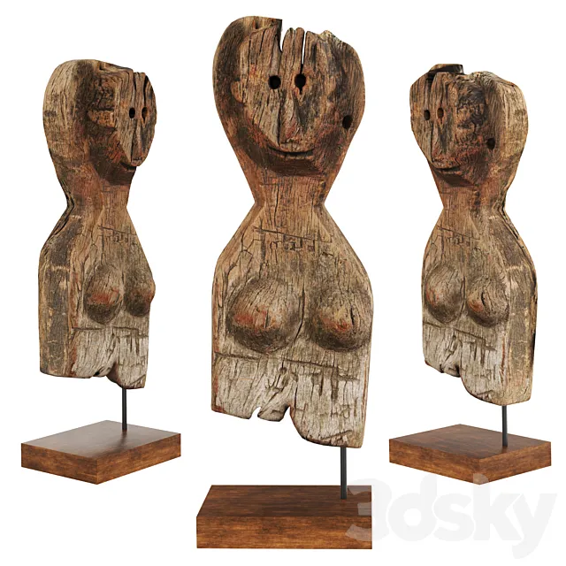 Antique guardian figurine from Nepal 3DModel Antique guardian figurine from Nepal 3DModel