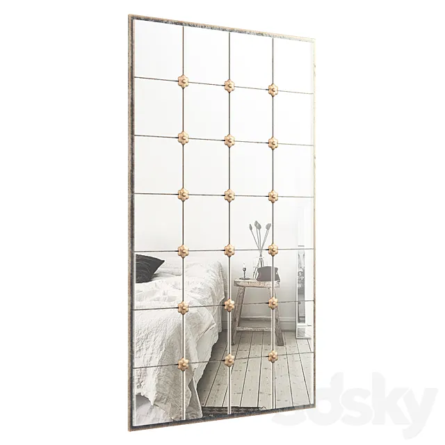 Antique Mirror – Eichholtz Cedar 110692 3D Model Antique Mirror – Eichholtz Cedar 110692 3D Model