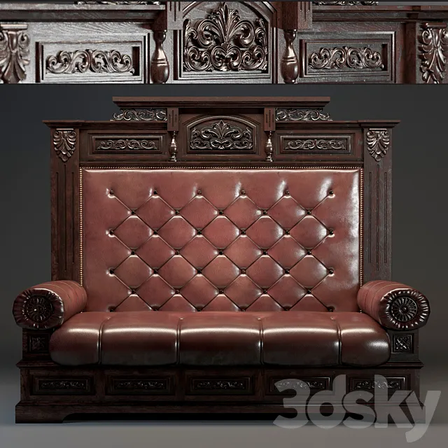 Antique sofa 19-20 century. 3DModel Antique sofa 19-20 century. 3DModel