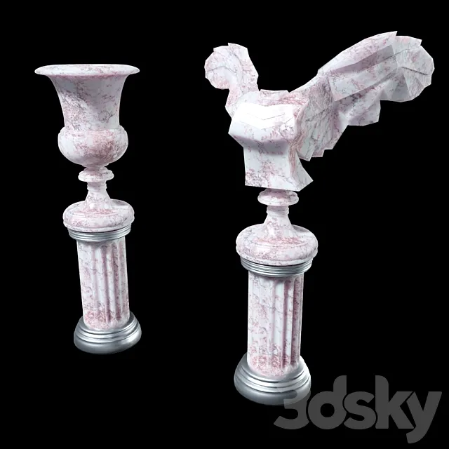 Antique Vase & Bust “Nika” 3DModel Antique Vase & Bust “Nika” 3DModel