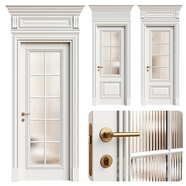 Antique volhovec door – interior door 234 3D Model