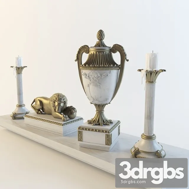 Antiques at the fireplace 3D Model Download