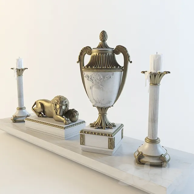 Antiques at the fireplace 3D Model Antiques at the fireplace 3D Model