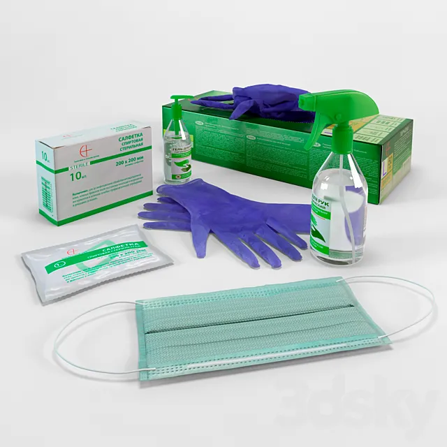 Antiseptic kit against COVID-19 3D Model