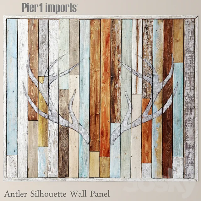 Antler Silhouette Wall Panel. painting. wall decor. plank panels. wooden decor. boards. wooden wall. panel. slats 3DModel Antler Silhouette Wall Panel. painting. wall decor. plank panels. wooden decor. boards. wooden wall. panel. slats 3DModel