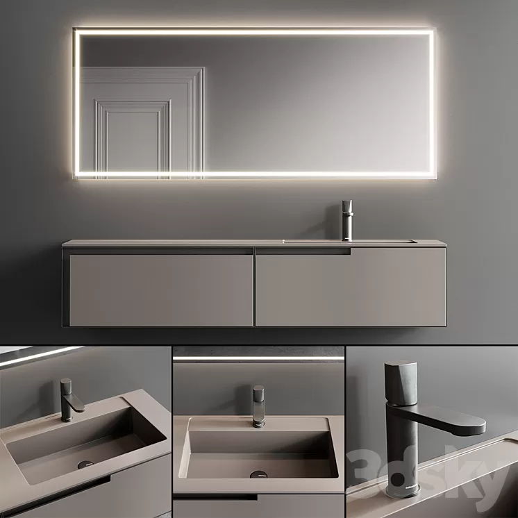 Antonio Lupi Design Atelier Vanity Unit Set 1 3D Model Free Download
