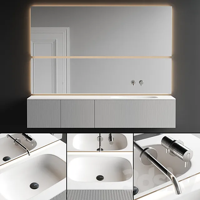 Antonio Lupi Design Binario 12 Vanity Unit Set 2 3D Model Antonio Lupi Design Binario 12 Vanity Unit Set 2 3D Model